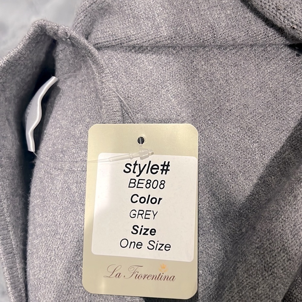 NWT Grey La Fiorentina one size fits most Poncho - Picture 3 of 7